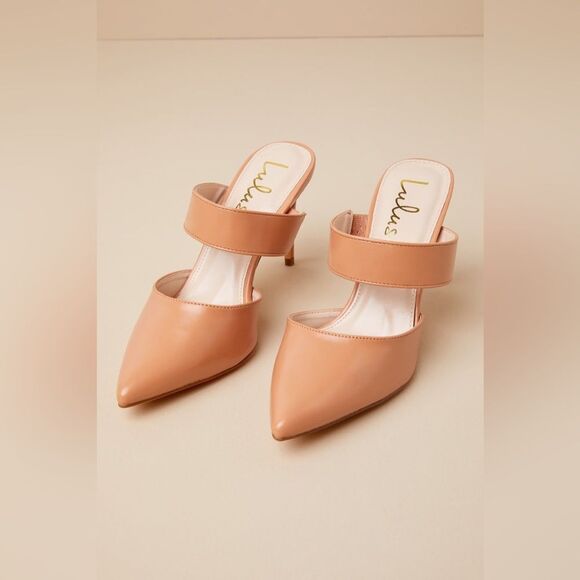 Lulus Faire Tan Pointed-Toe Mules size 9 - Picture 2 of 16